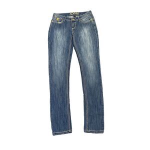 Dereon House of Dereon Low Rise Skinny Blue Jeans by Beyoncé Size 7/8
